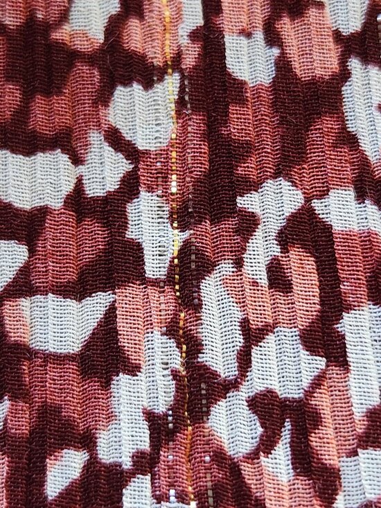 Ba&sh Robe Kama in Bordoax silk/viscose a-line textured flowy Dress Sz 2 - Picture 7 of 16